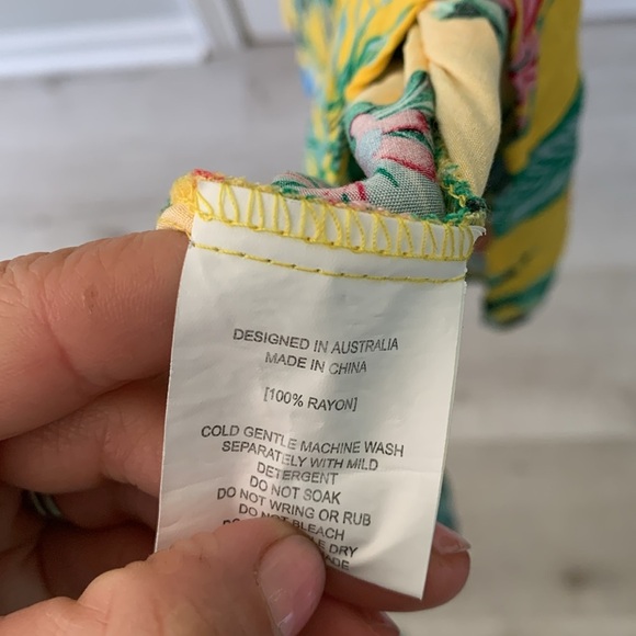 LABEL OF LOVE summer maxi dress size M tropical off the shoulder vacation‎ - Picture 5 of 9